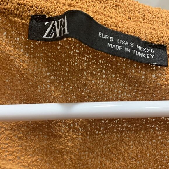 ZARA peplum long sleeve top - mustard color. Worn a handful of times. - Picture 3 of 3